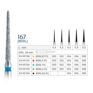 Set 5x Freza Diamantata 167