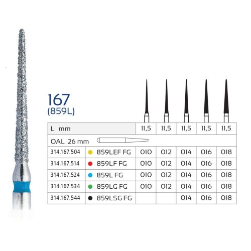 Set 5x Freza Diamantata 167