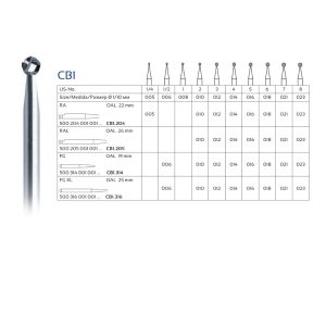 Set 5x Freza din Carbura CB1