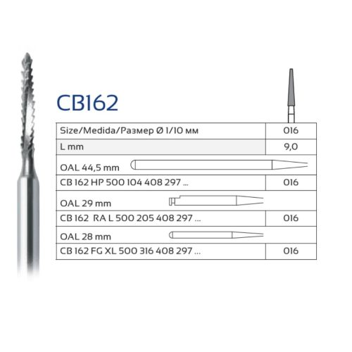 Set 5x Freza Chirurgicala CB162A